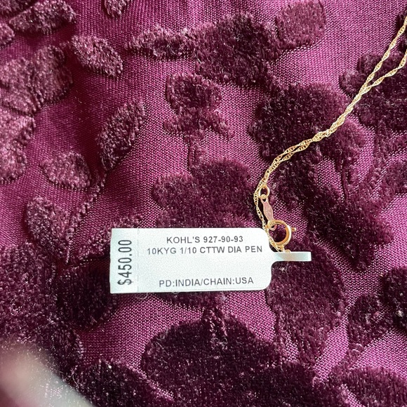 Gold and diamond necklace and pendant - Picture 5 of 5